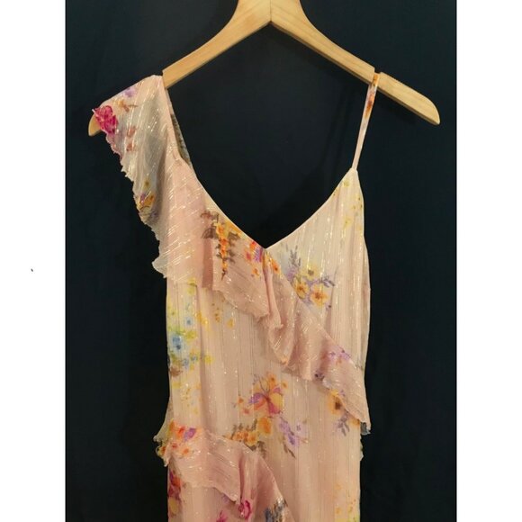BHLDN Anthropologie Rae Asymmetric Ruffle Maxi Dress Sample - Size 6 - NWOT - Picture 9 of 9